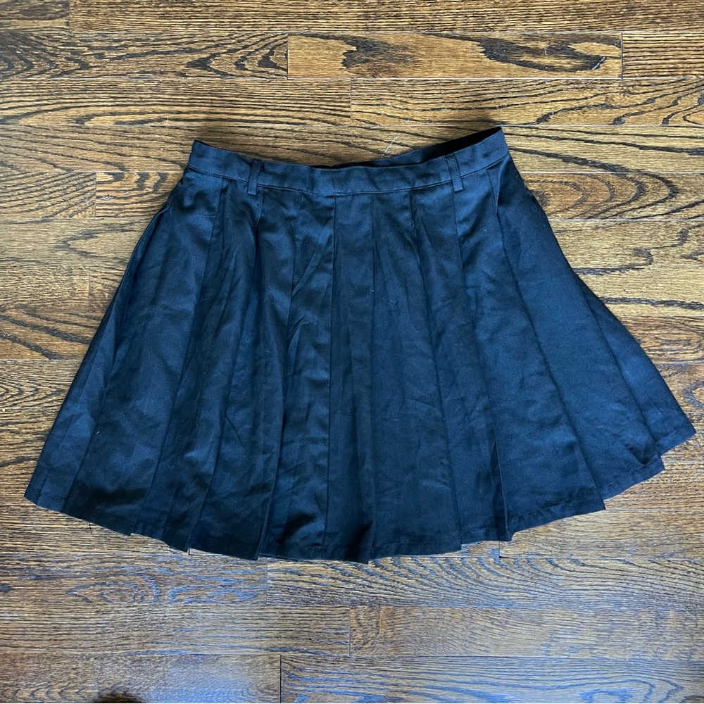 Hot Topic Black Pleated Scottish School Girl Skirt Size L